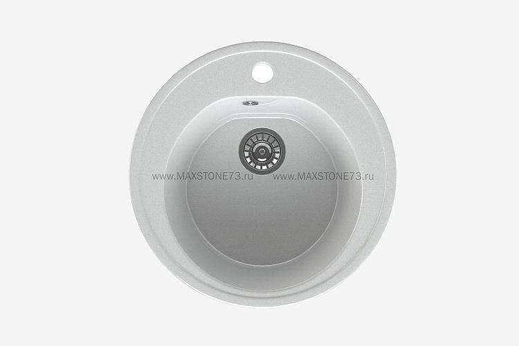 MAXSTONE Мойка глянцевая MS-2 (белый металлик) 505*505*200
